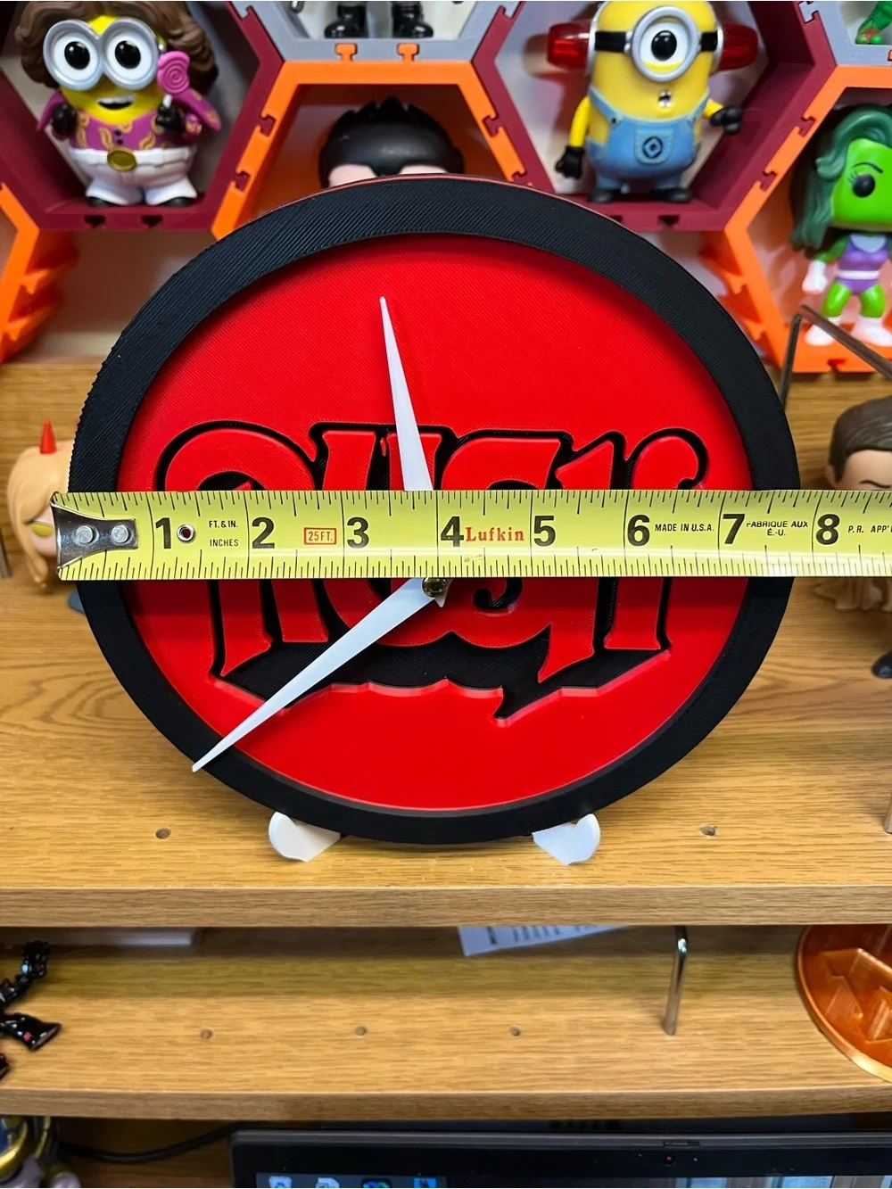 Rush Logo Red and Black Wall Clock by